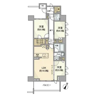 埼玉県さいたま市浦和区仲町2丁目【マンション】の間取り