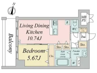 エスティメゾン浦和【4階】の間取り