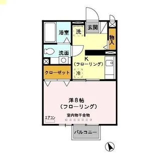 モナリエ中浦和【2階】の間取り