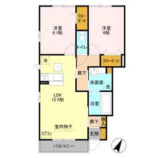 クレーデレ【1階】の間取り