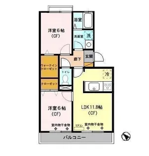 グリーンヒルズ【3階】の間取り