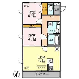 ティサージュ【2階】の間取り