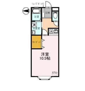 プラザ・ヒルトップ【2階】の間取り