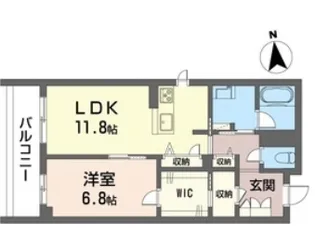 グレースアオ【206号室】の間取り
