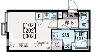 イクシオ DAITA VALLEY【1階】の間取り
