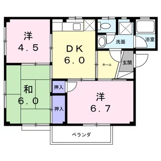 クロスリバーハウス【1階】の間取り