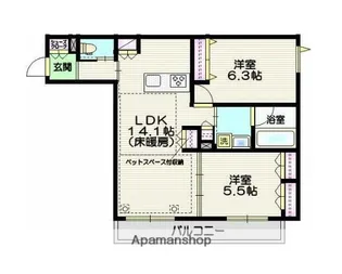 埼玉県さいたま市緑区大字中尾【マンション】の間取り