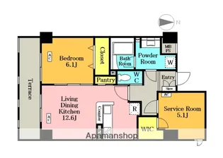 フィルージュ浦和常盤【1階】の間取り