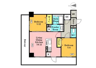 フィルージュ浦和常盤【2階】の間取り