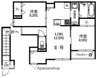GREEN TEA【Ⅲ号室】の間取り