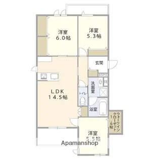 埼玉県さいたま市浦和区東仲町【マンション】の間取り