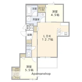 埼玉県さいたま市浦和区東仲町【マンション】の間取り