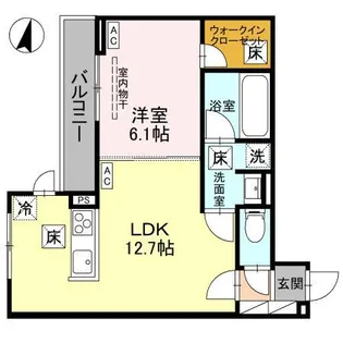 NOBLE RAFFINER北浦和【1階】の間取り