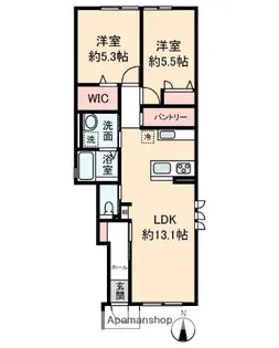 HALE LINO【1階】の間取り