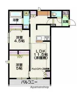 埼玉県さいたま市南区大字大谷口【マンション】の間取り