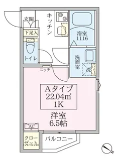 スカイルーチェ浦和【204号室号室】の間取り