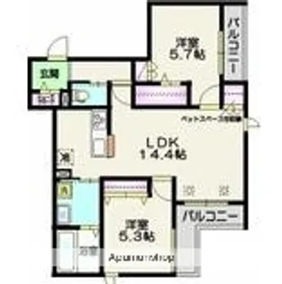 MAISON NOBEL BESSHO【2階】の間取り