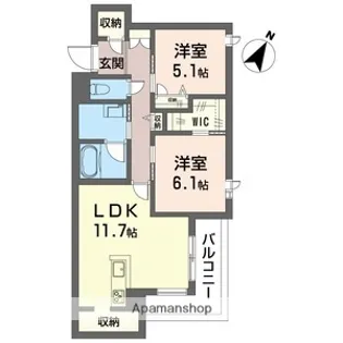 イルアーバン浦和領家【304号室】の間取り