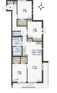 MAISON TAMPOPO【201号室】の間取り