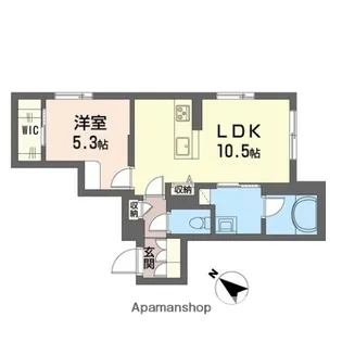 ル シエル【1階】の間取り