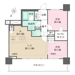 URAWA THE TOWER【15階】の間取り