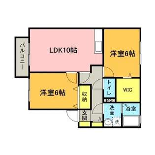 グリーンコート 弐番館【1階】の間取り