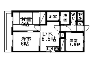 アベニールクニヤ【205号室】の間取り