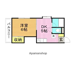 東洋ハイツ原山【201号室】の間取り