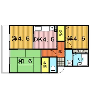 プラムワン【2階】の間取り