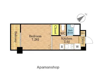 DORMITORY一本木【2階】の間取り