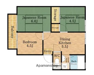 埼玉県さいたま市南区曲本1丁目【アパート】の間取り