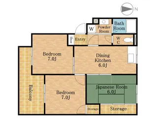 ジュネス戸田【1階】の間取り