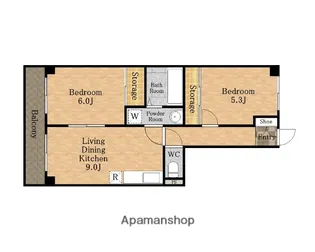テラスサイド浦和【2階】の間取り