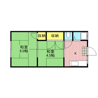 アサヒパレス【2階】の間取り