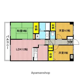 グランドールUNS【602号室】の間取り
