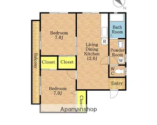 ソレアードⅠ【2階】の間取り