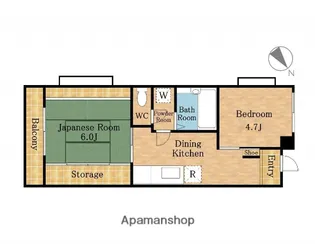 ベクエーム戸田【201号室】の間取り