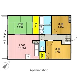 ベルメゾン武蔵浦和【4階】の間取り
