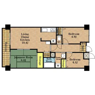 ビエラコート武蔵浦和【4階】の間取り