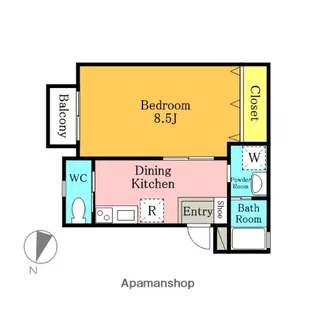 ラン・ベア【1階】の間取り
