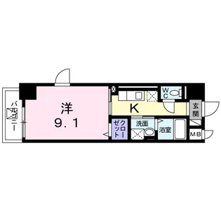 スカイヒルズ【2階】の間取り