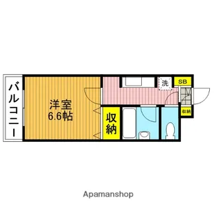 ハイネス武蔵浦和【3階】の間取り