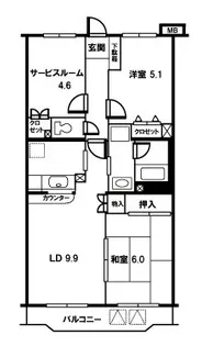 カトル・セゾン【301号室】の間取り