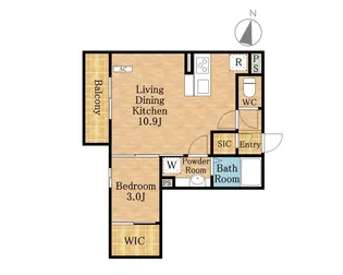 カサブランカ武蔵浦和【3階】の間取り
