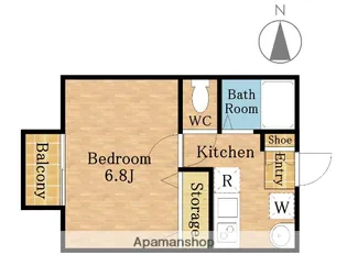 ノーザンライツ和光【203号室】の間取り