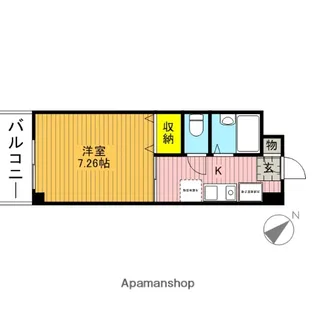 DORMITORY一本木【3階】の間取り