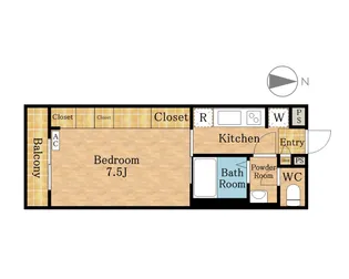 リブリ・リヴェール浦和A【3階】の間取り