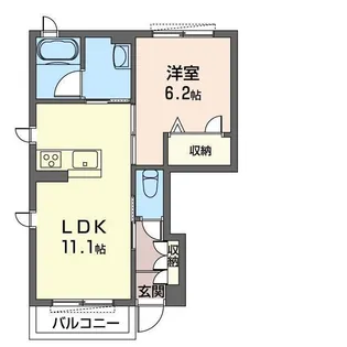セゾン・デ・フルール【101号室号室】の間取り