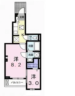 イリーデⅡ【1階】の間取り