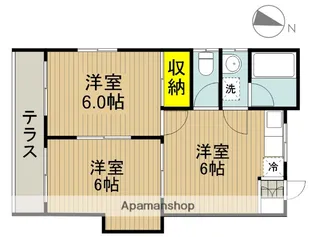 清宮ハイツ【102号室】の間取り
